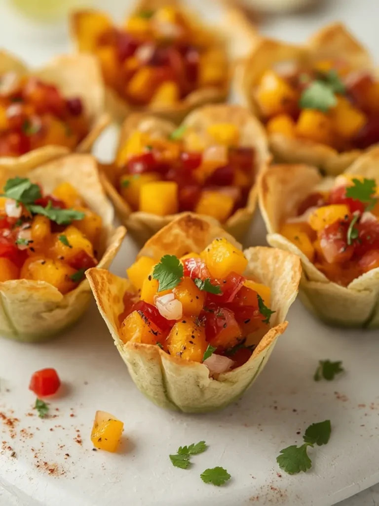 Spicy Mango Salsa Cups