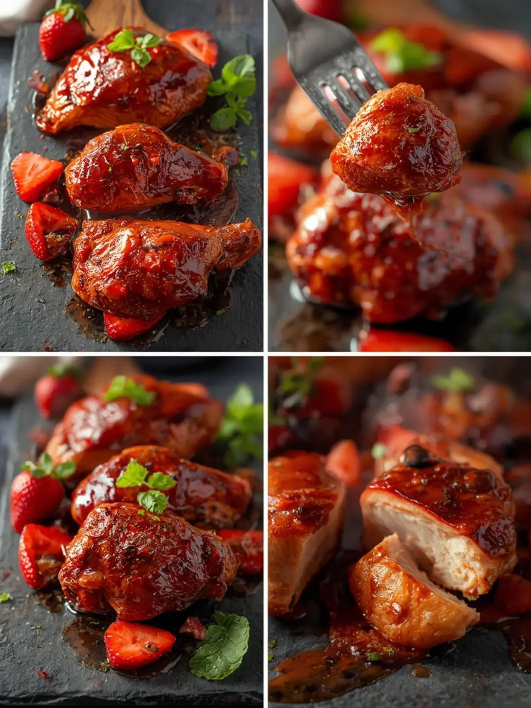 Easy Strawberry BBQ Chicken (5-Ingredient) - Sweet & Savory Dinner 2 Strawberry BBQ Chicken 1