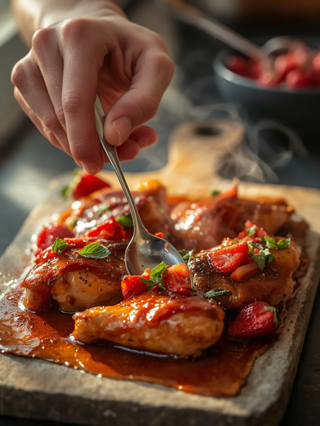Easy Strawberry BBQ Chicken (5-Ingredient) - Sweet & Savory Dinner 3 Strawberry BBQ Chicken 2