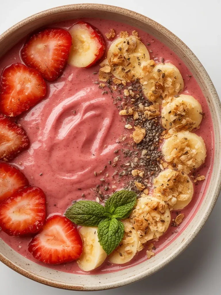 Strawberry Banana Smoothie Bowl