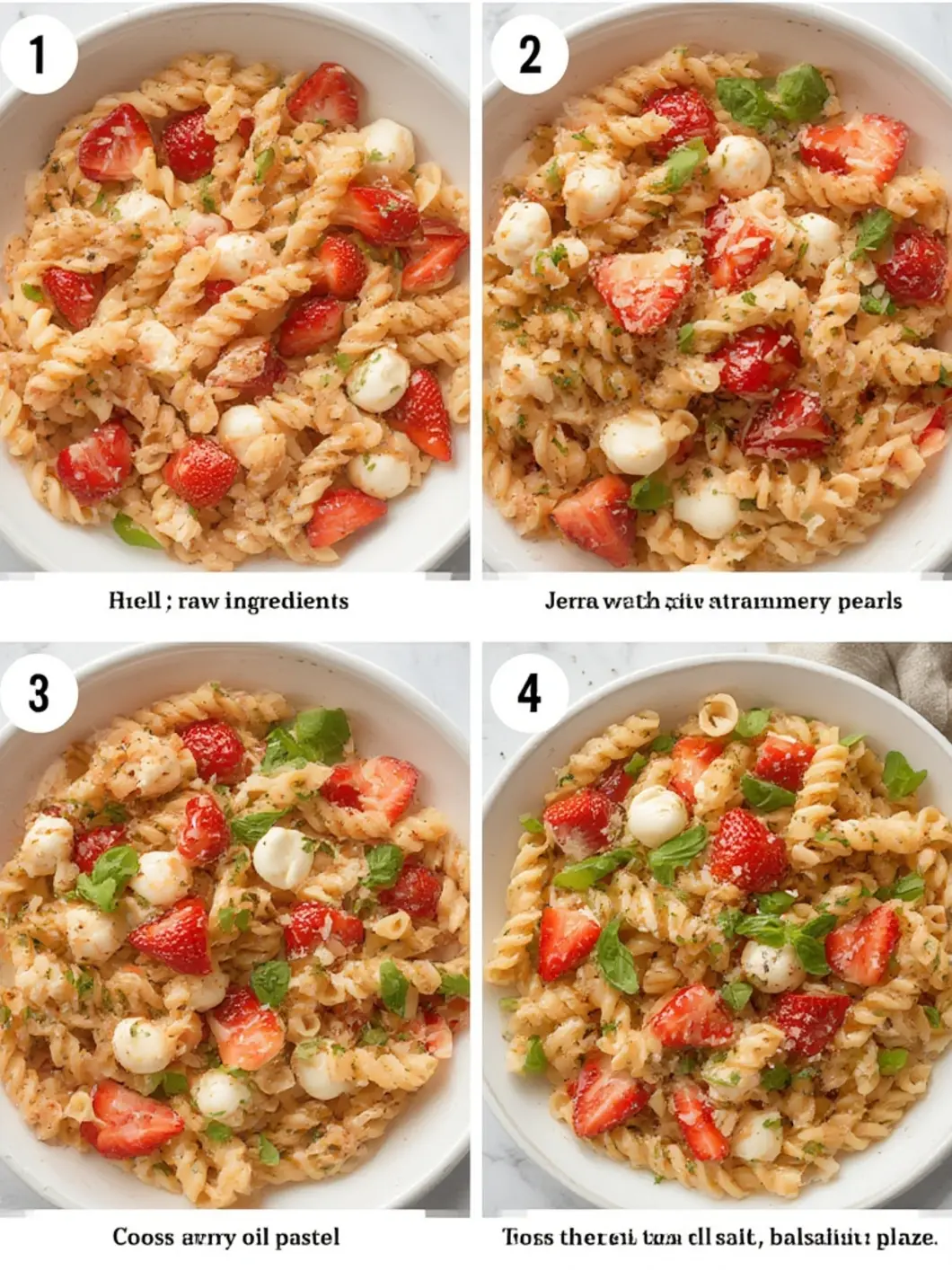 Strawberry Caprese Pasta 4