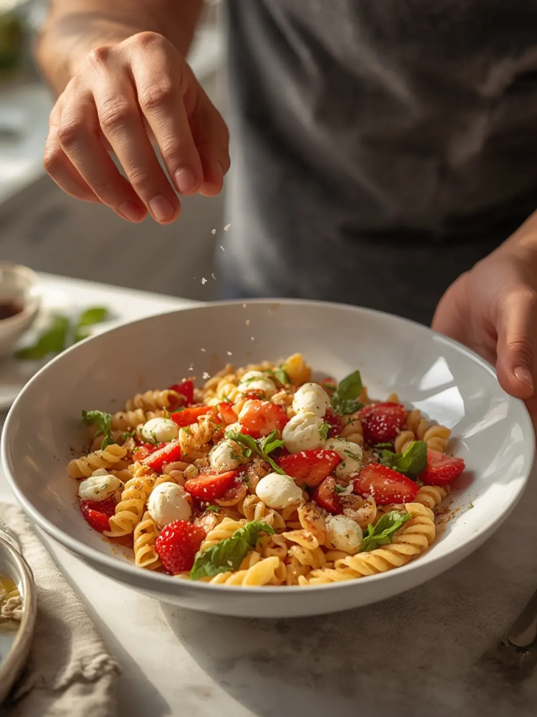 Strawberry Caprese Pasta 5