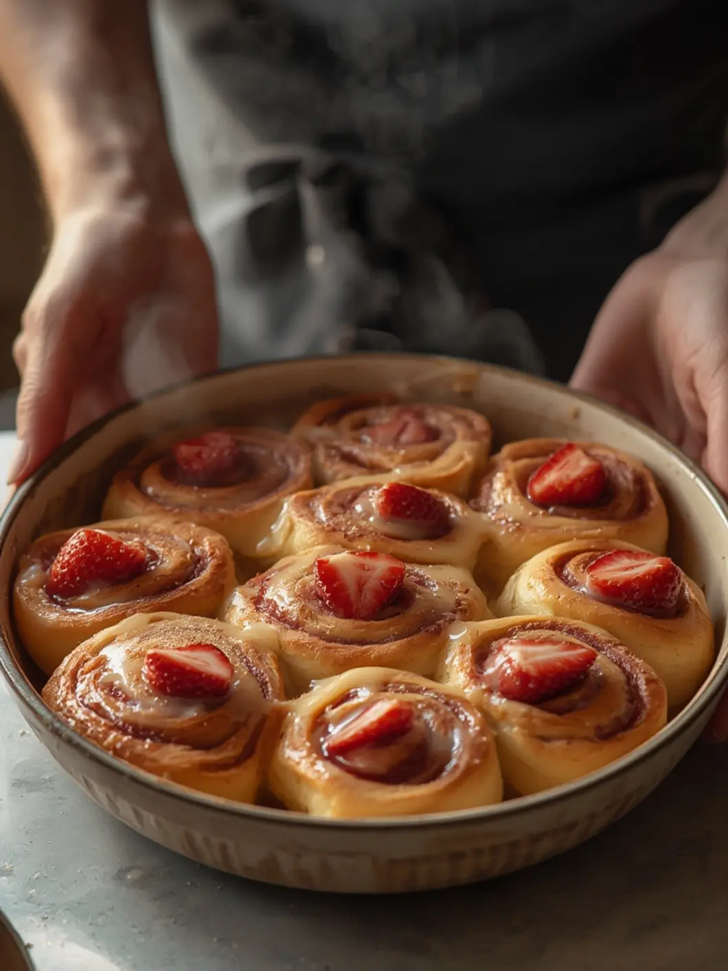 Strawberry Cinnamon Rolls 3
