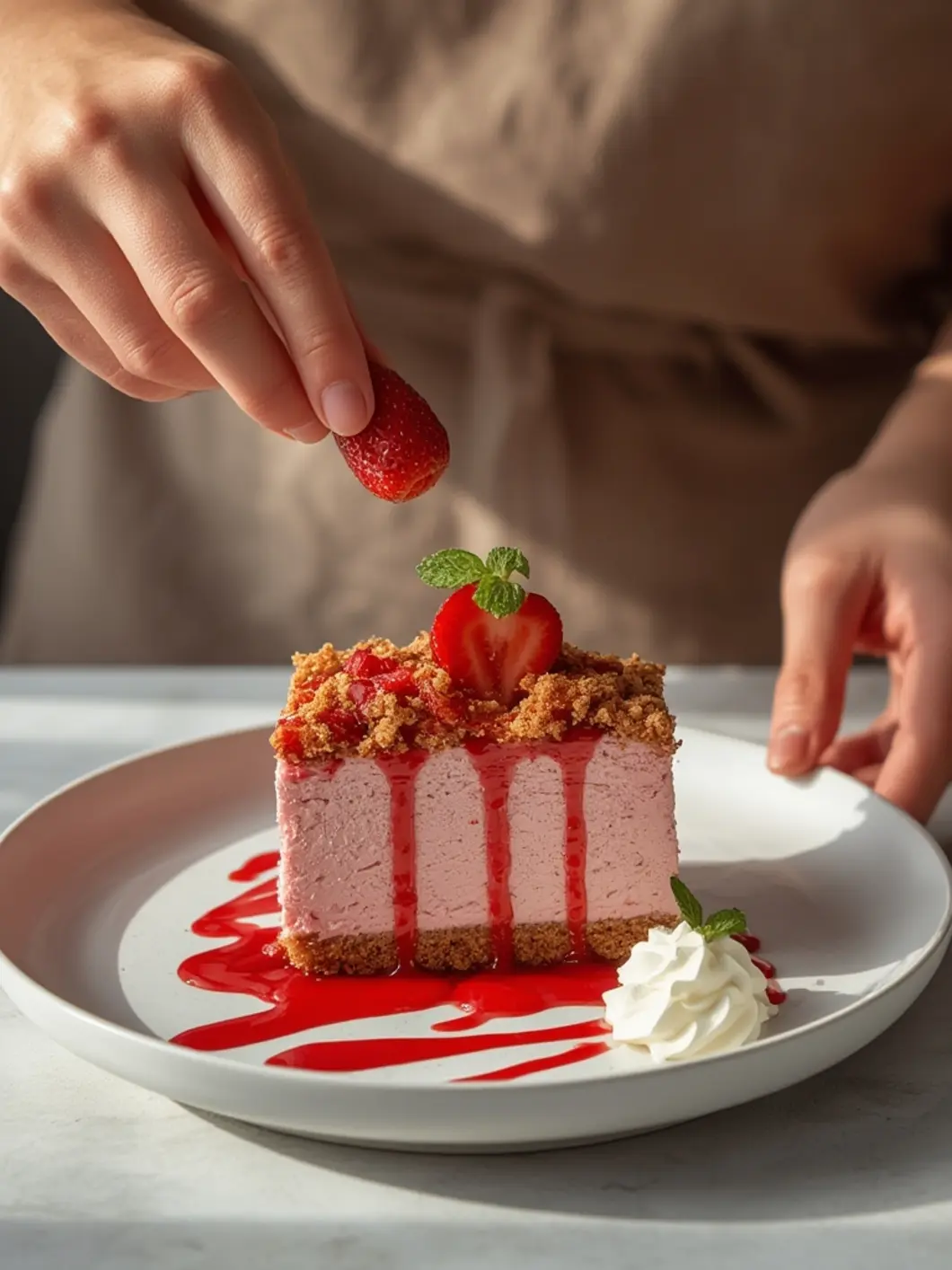 Strawberry Crunch Cheesecake 2