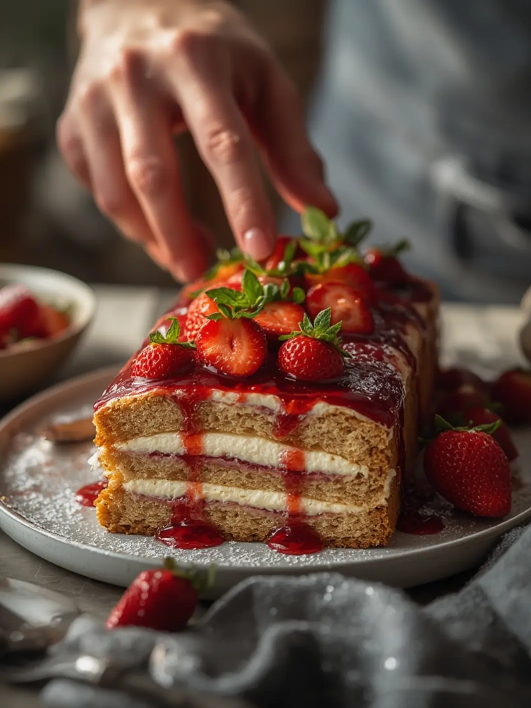 Strawberry Icebox Cake 2