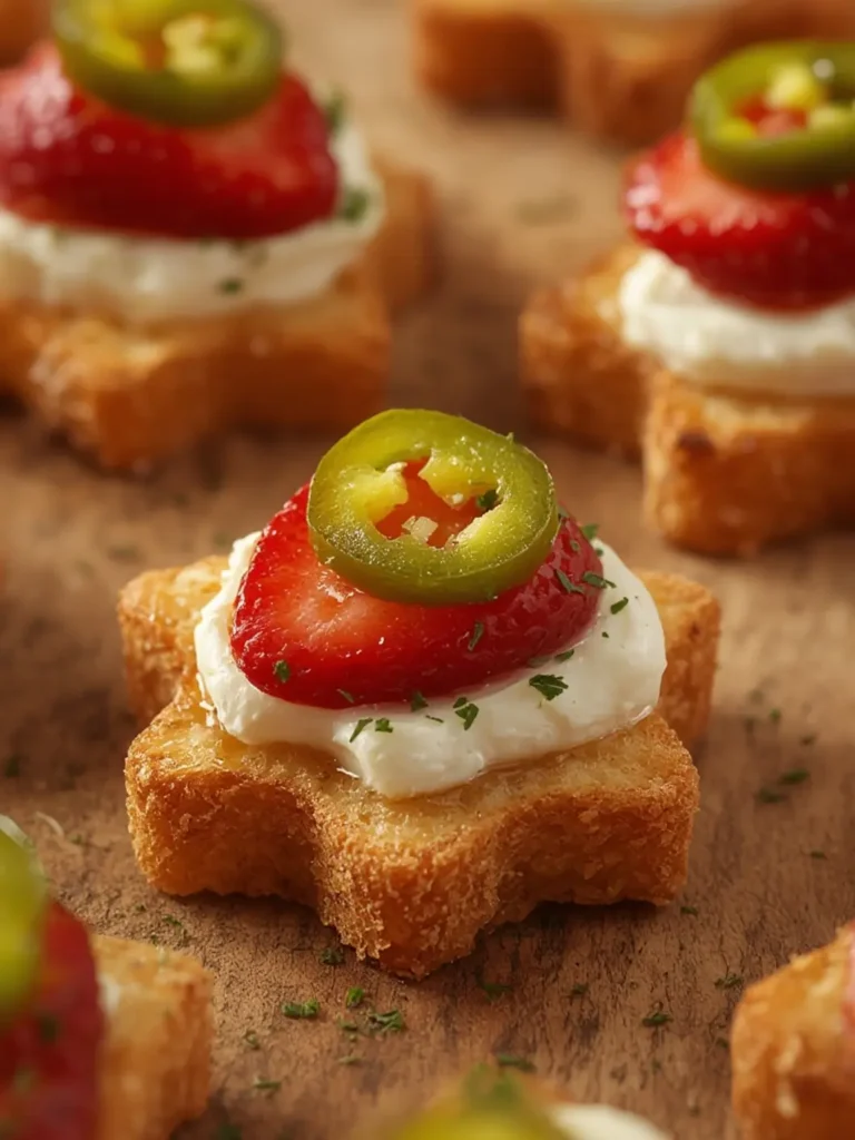 Strawberry Jalapeño Brie Bites