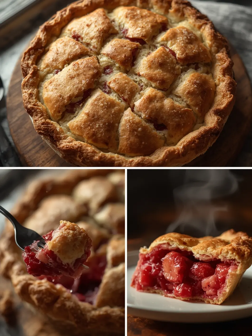 Easy Strawberry Rhubarb Pie Recipe (Simple & Classic) 3 Strawberry Rhubarb Pie 1