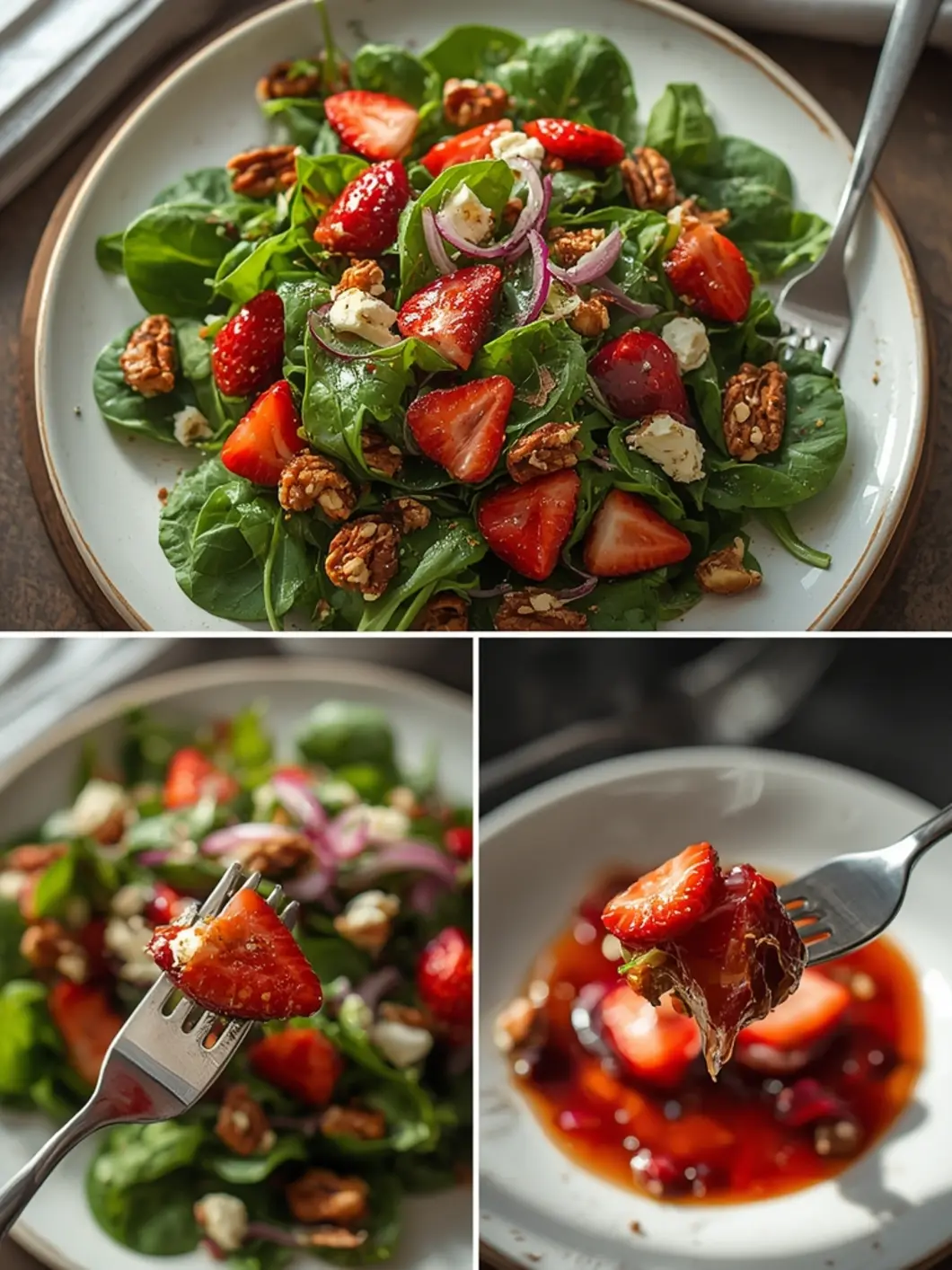 Easy Strawberry Spinach Salad (5 Ingredients) 2 Strawberry Spinach Salad 1