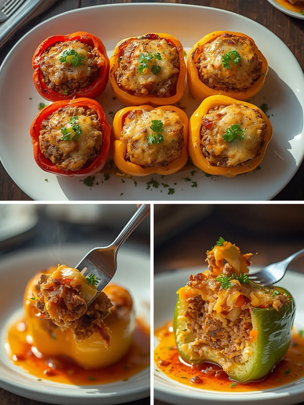 Easy Stuffed Bell Peppers (5-Ingredient Dinner) 3 Stuffed Bell Peppers 1