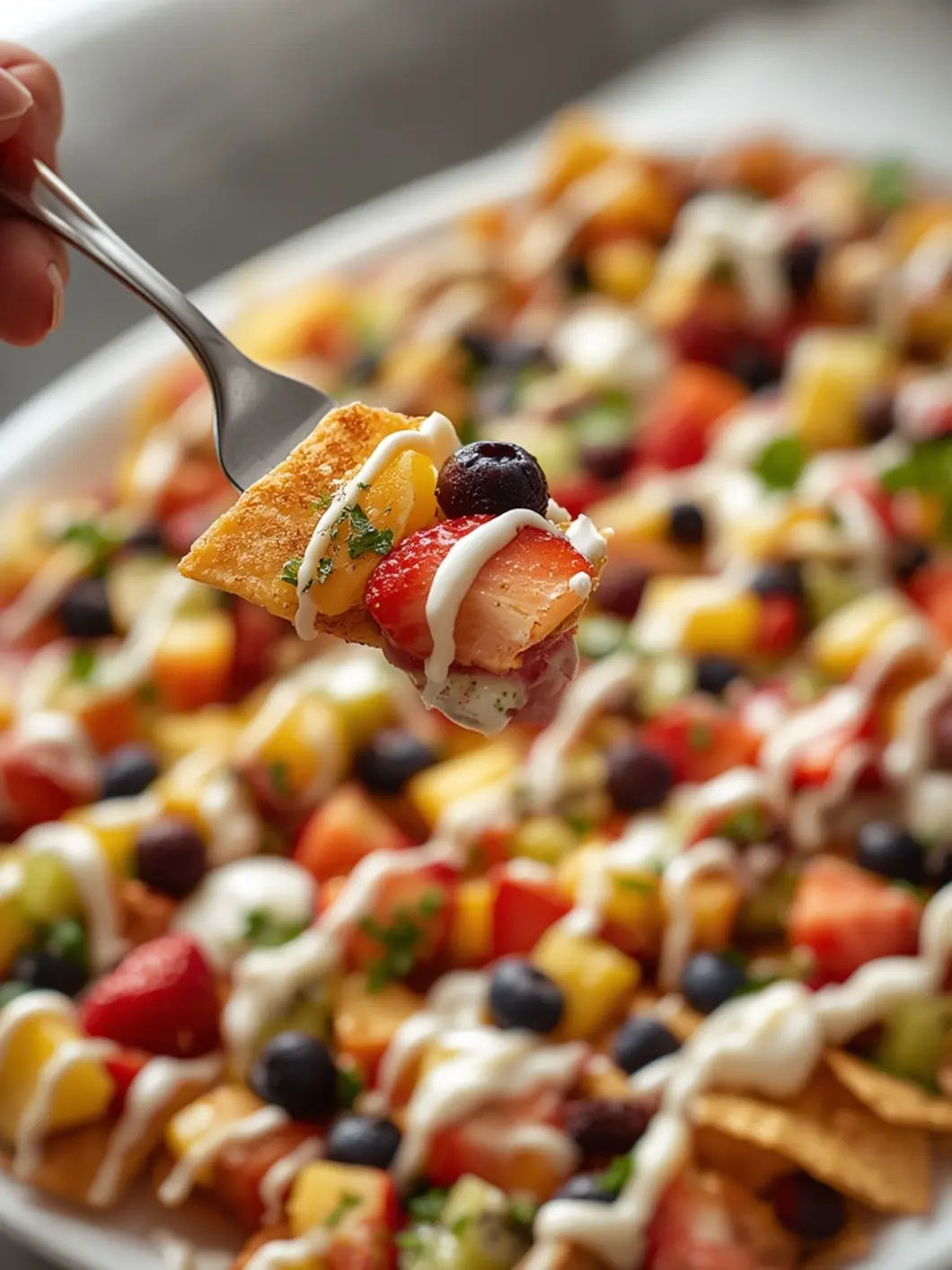 No-Bake Super Bowl Fruit Nachos (15-Minute Appetizer) 4 Super Bowl Fruit Nachos 3