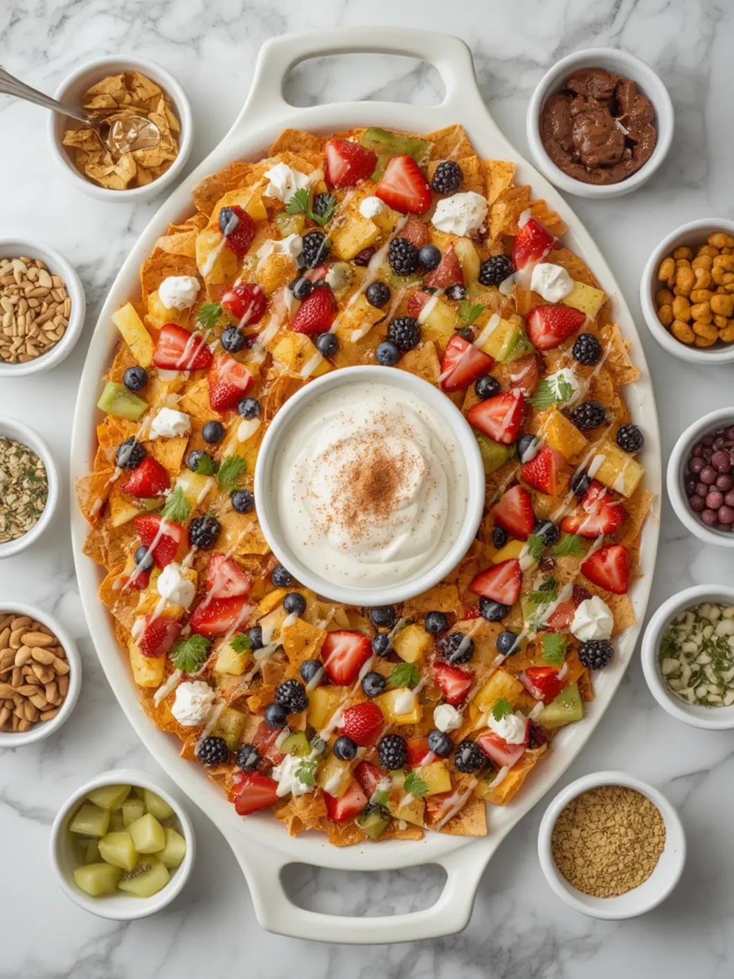 No-Bake Super Bowl Fruit Nachos (15-Minute Appetizer) 5 Super Bowl Fruit Nachos variations