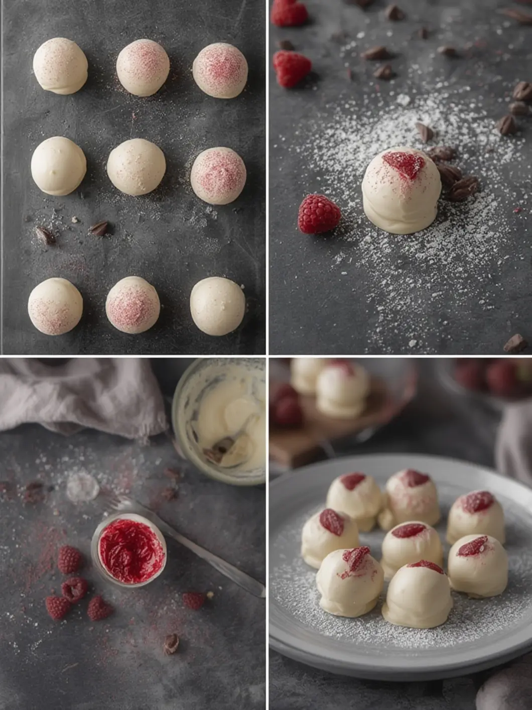 White Chocolate Raspberry Truffles 1