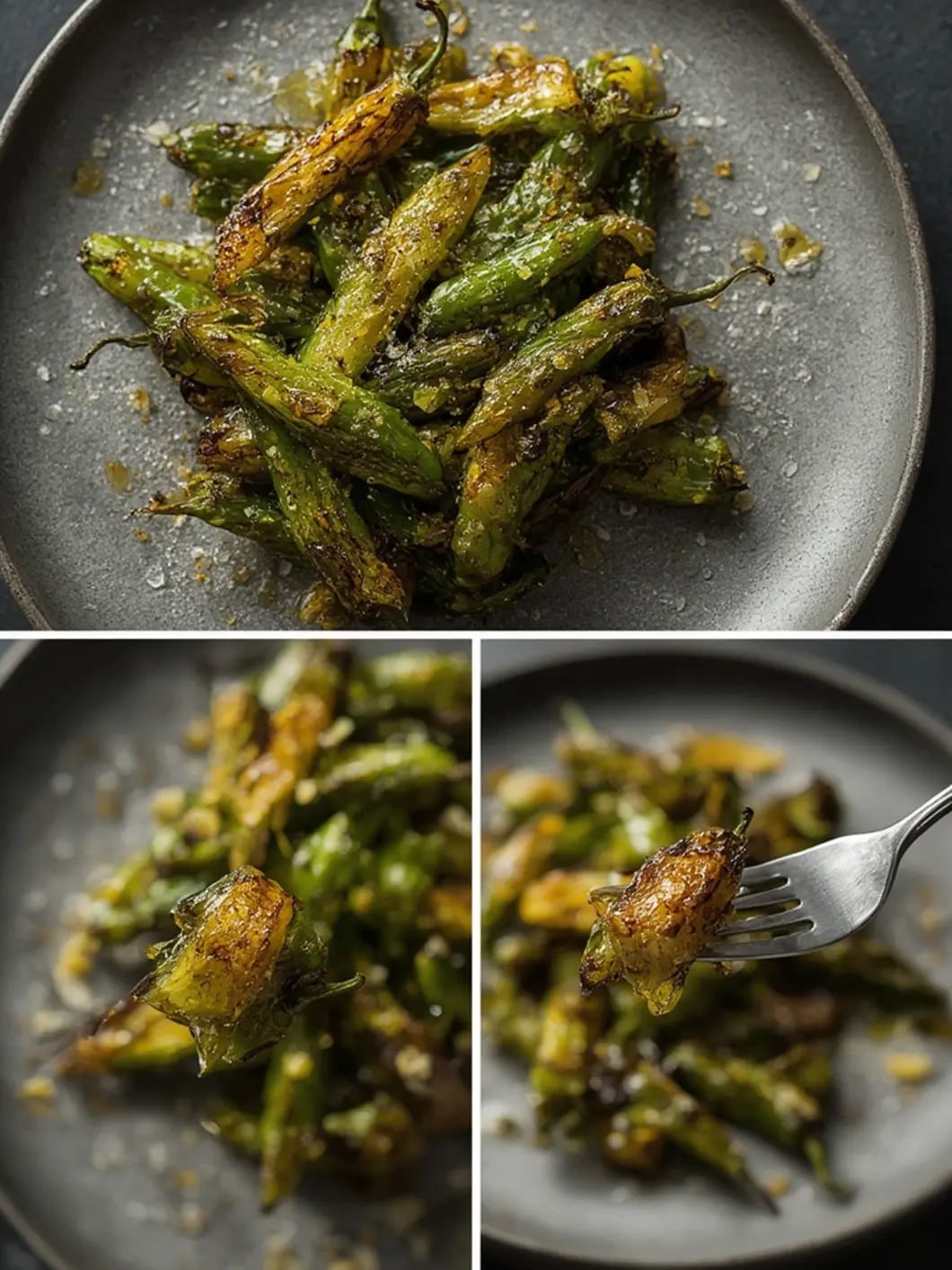 blistered shishito peppers with yuzu 1