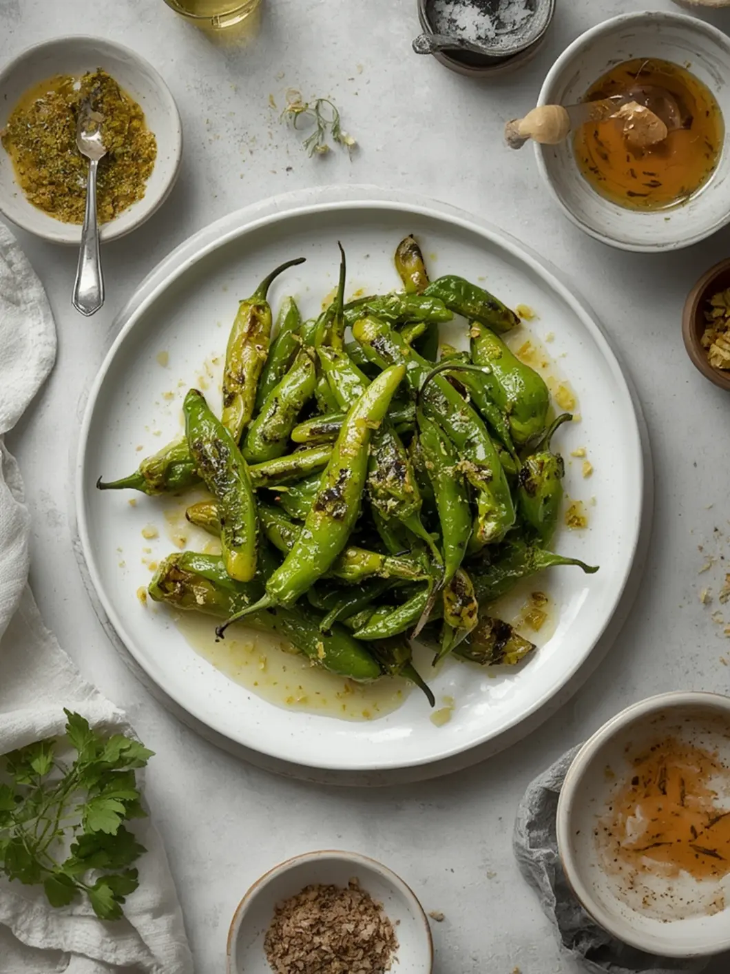 blistered shishito peppers with yuzu 2