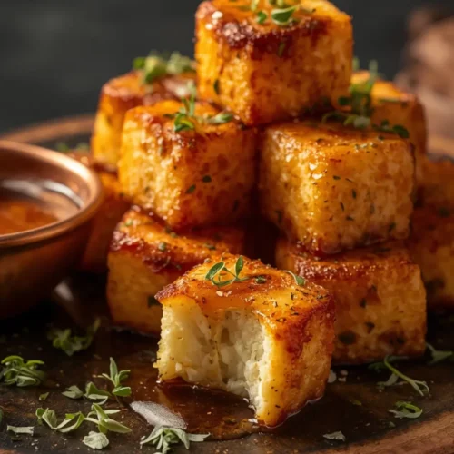 hot honey halloumi bites