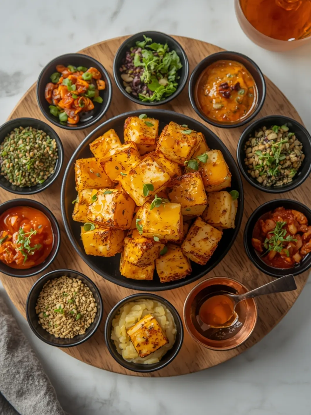 hot honey halloumi bites variations