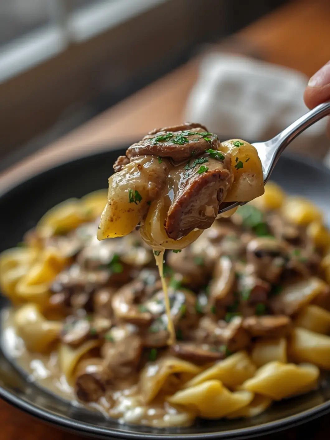 Savory 5-Ingredient Creamy Beef Stroganoff 4 beef stroganoff 3