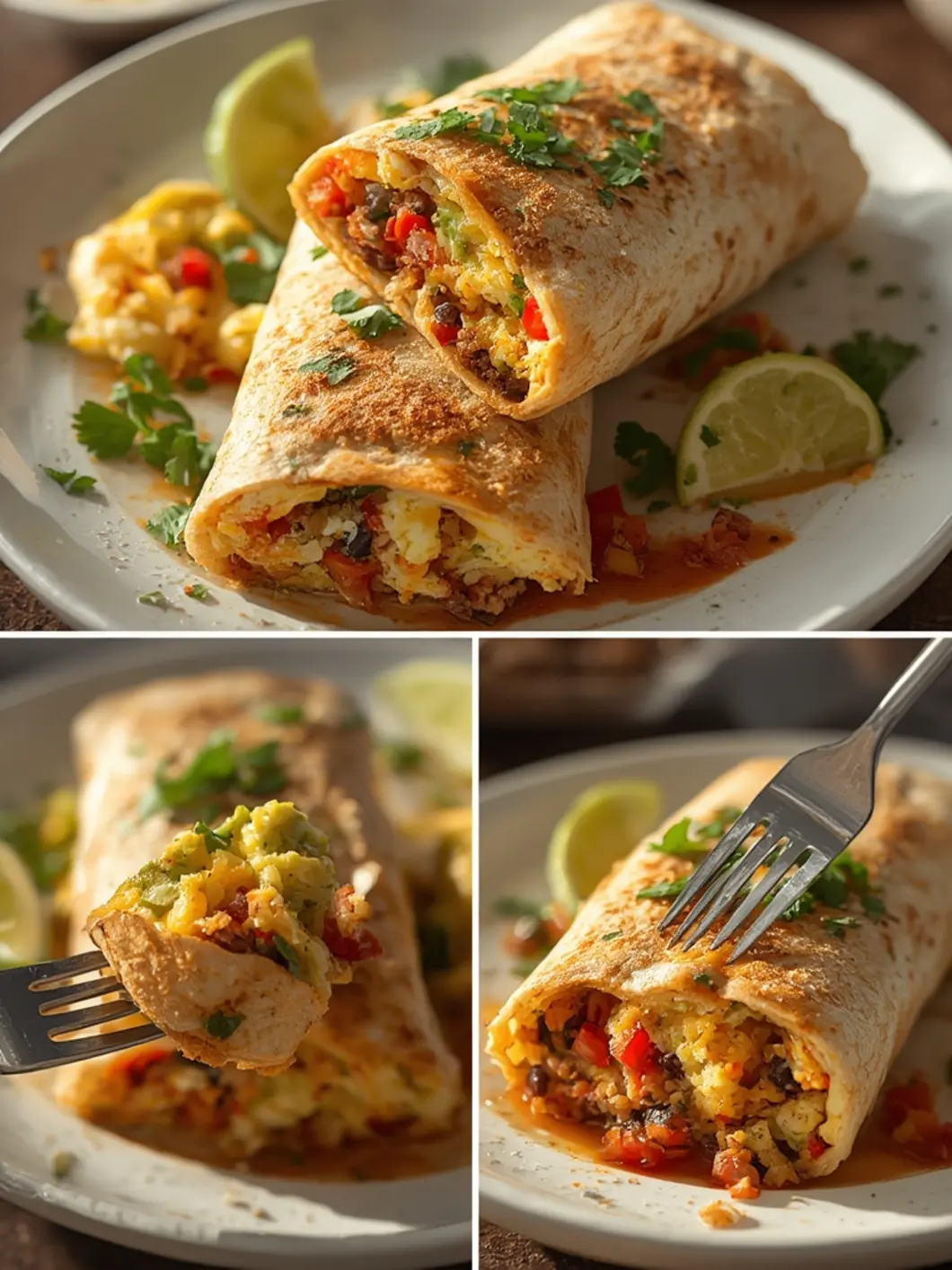 Easier-Than-Store-Bought Golden Breakfast Burrito (15-Minute) 3 breakfast burrito 1