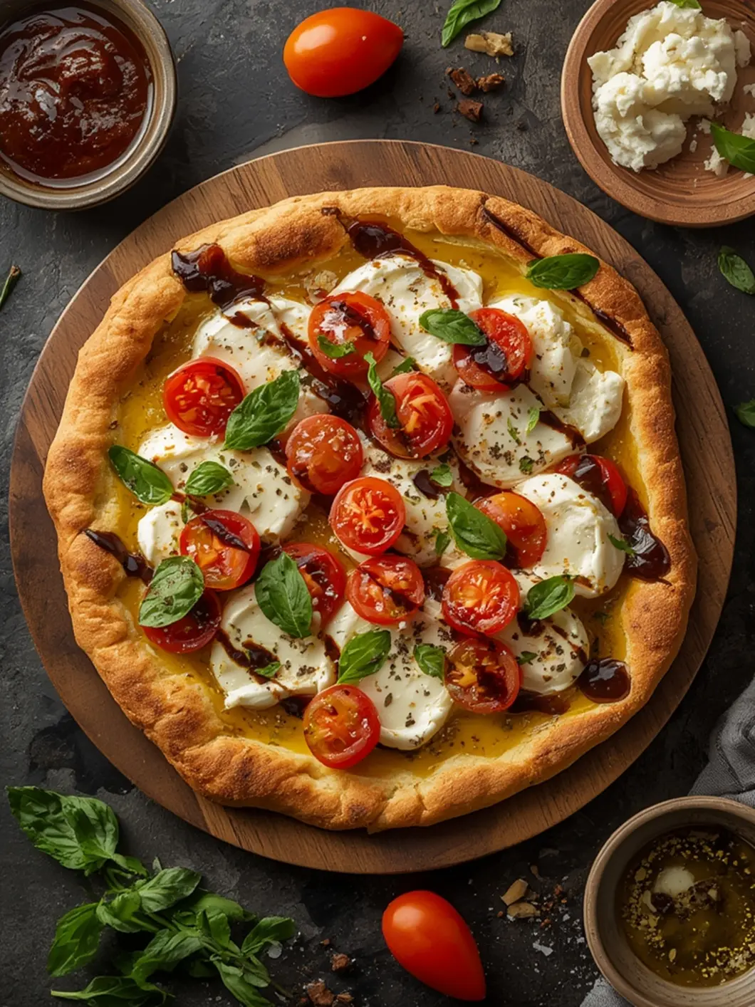 Crispy 6-Ingredient Caprese Flatbread 2 caprese flatbread 2