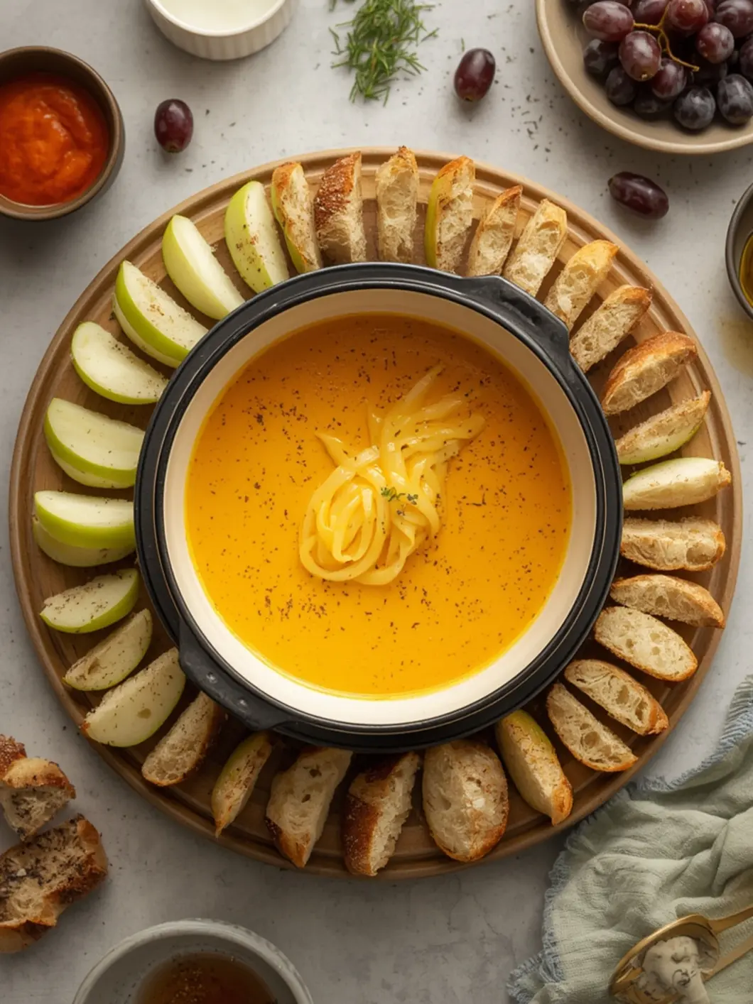 Easy Creamy Cheese Fondue (5-Ingredient) for Appetizers & Party Food 2 cheese fondue 2