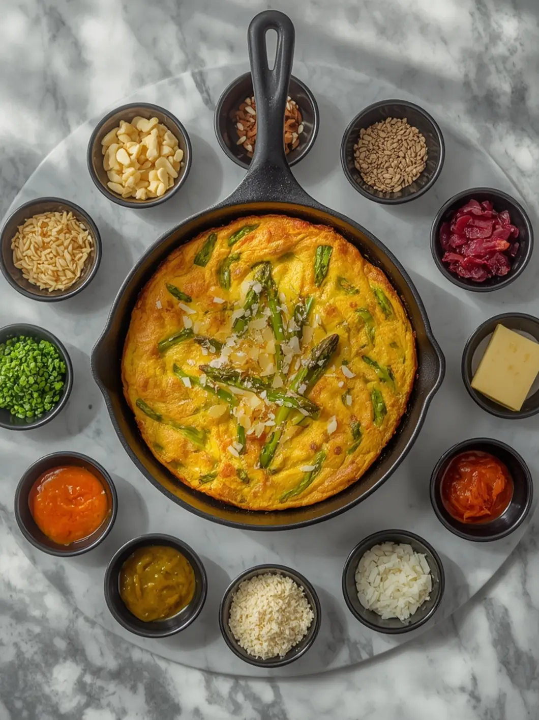 frittata with asparagus variations