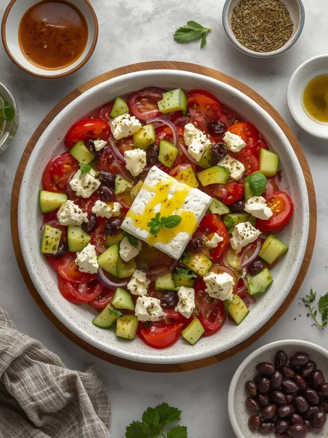 Fresh Crispy Greek Salad (Perfect Summer Side Dish) 3 greek salad 2