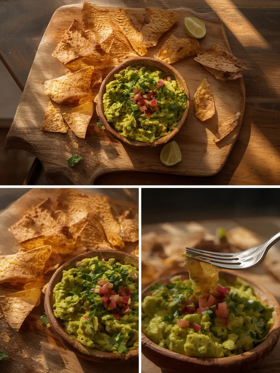 Creamy Avocado Guacamole & Crispy Tortilla Chips (No-Cook Party Appetizer) 3 guacamole and chips 1