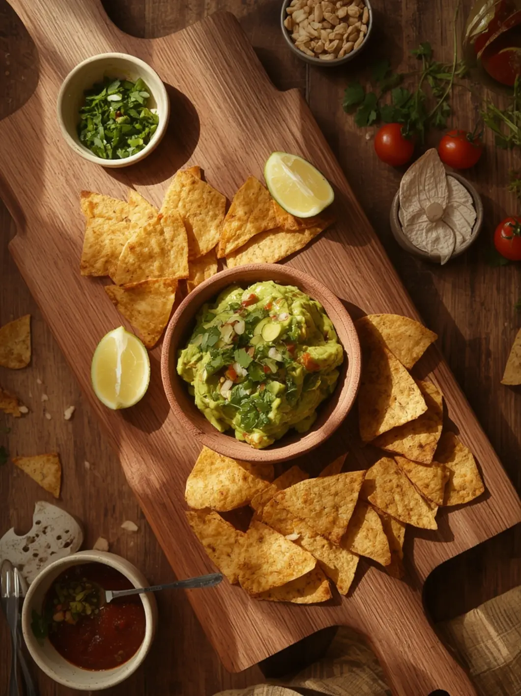 Creamy Avocado Guacamole & Crispy Tortilla Chips (No-Cook Party Appetizer) 2 guacamole and chips 2