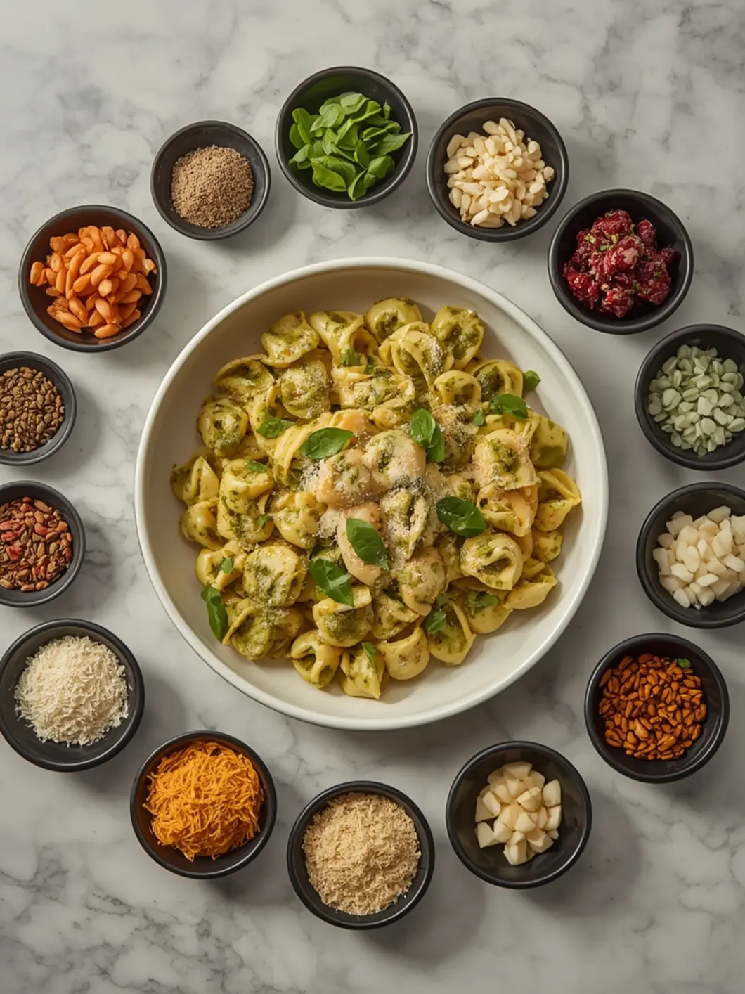 pesto tortellini variations