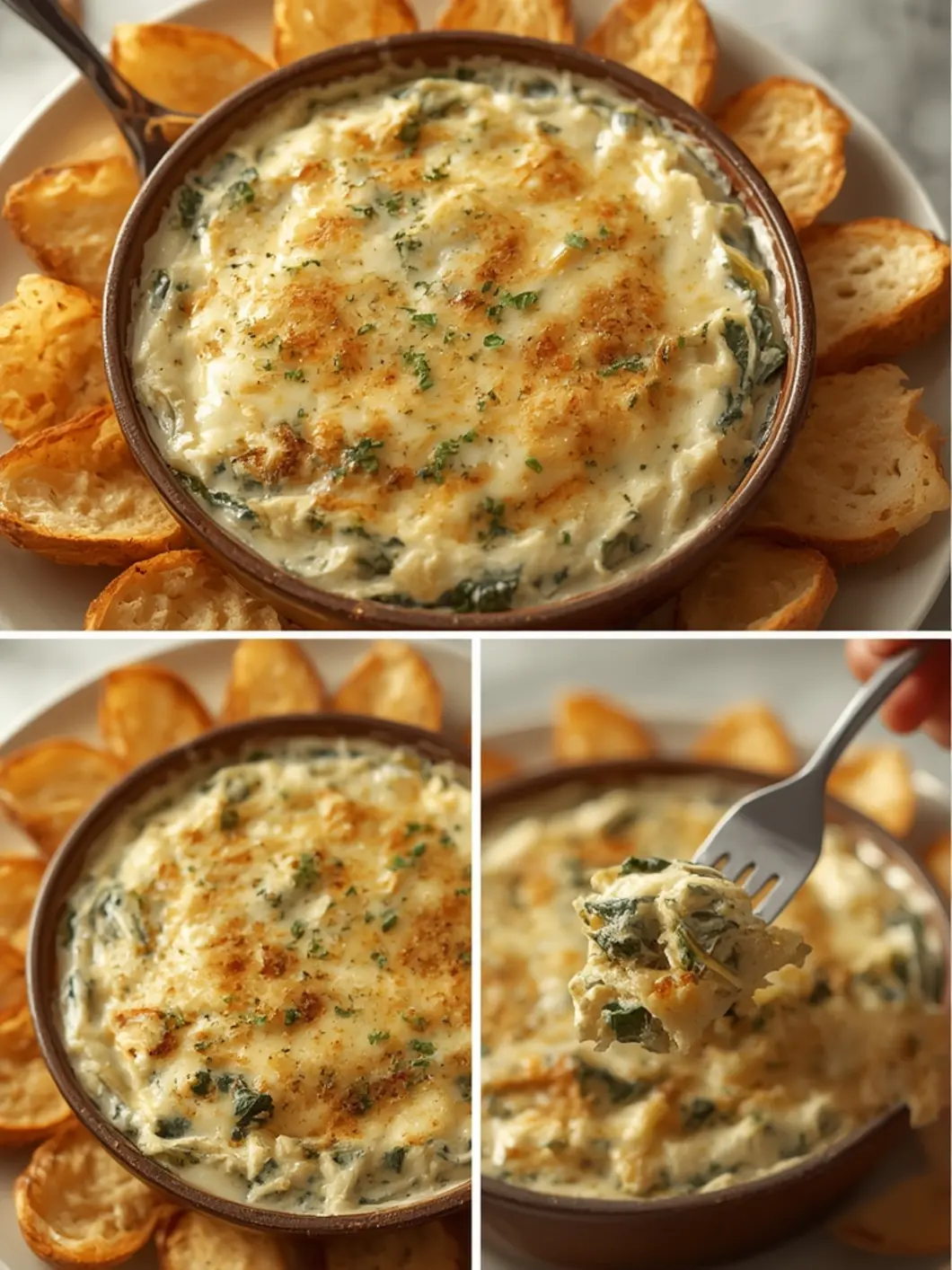 Hot Spinach Artichoke Dip Recipe (Creamy & Cheesy) 3 spinach artichoke dip 1
