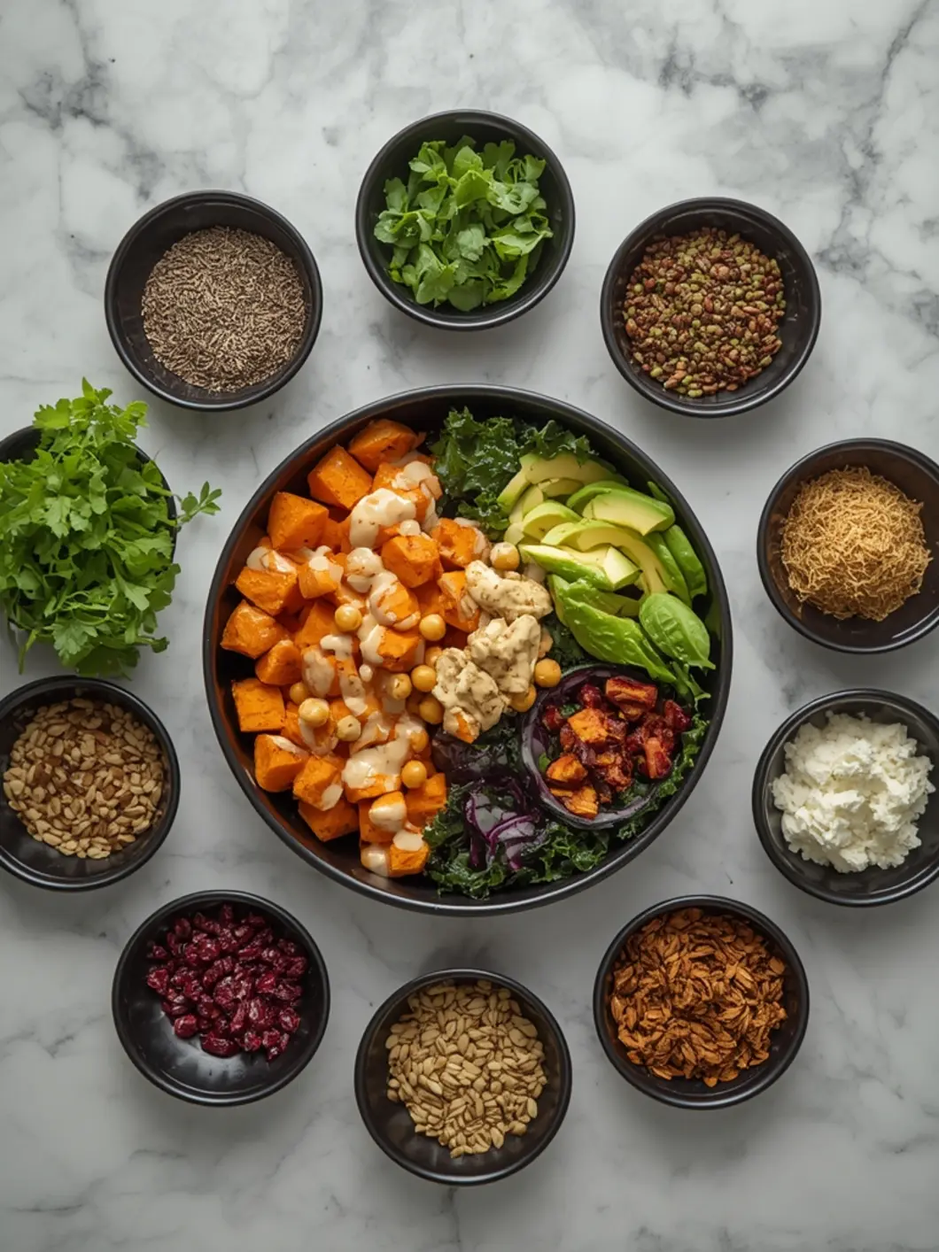 sweet potato buddha bowl variations