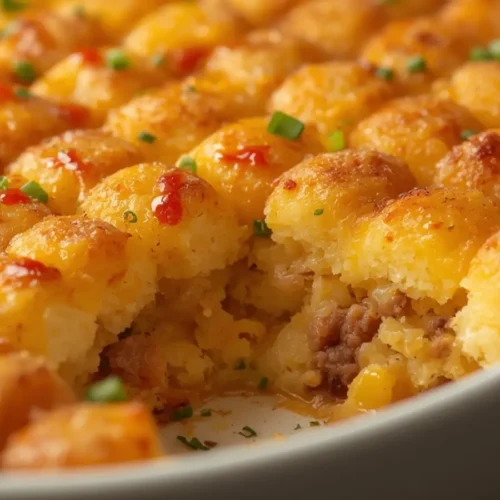 Quick 25-Minute Golden Tater Tot Breakfast Bake (Oven) 6 tater tot breakfast bake