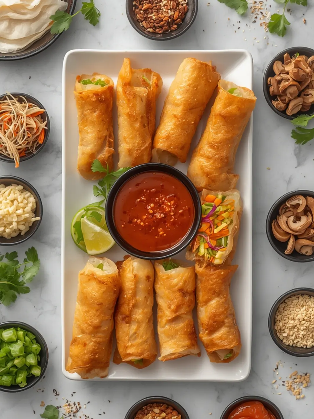 vegetable spring rolls variations