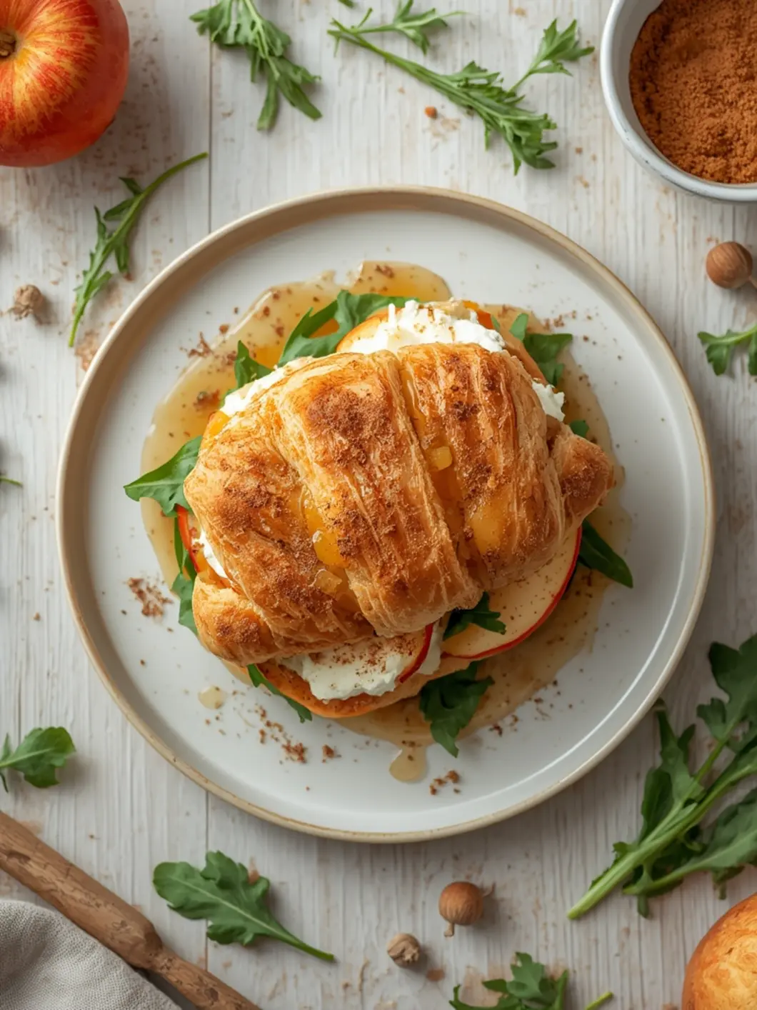 apple goat cheese croissant sandwich 2