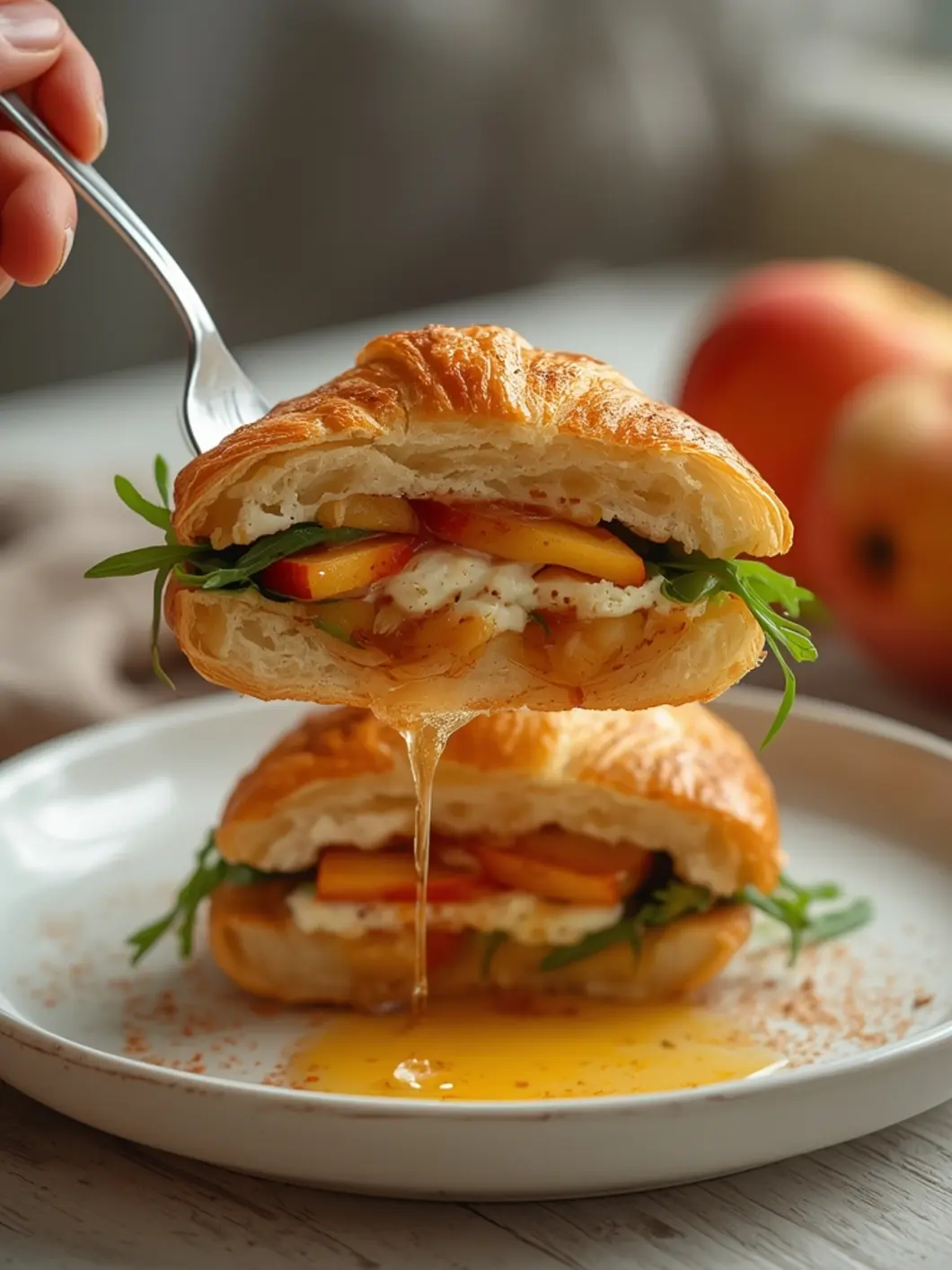 apple goat cheese croissant sandwich 3
