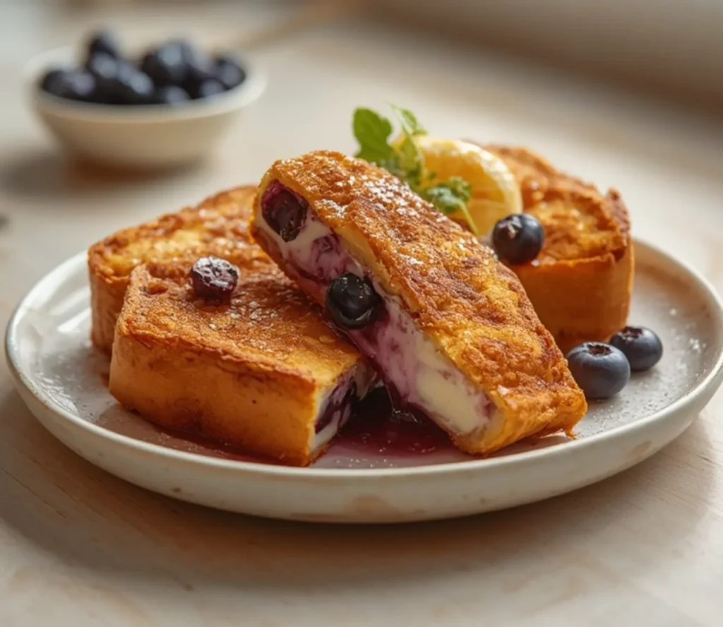 blueberry cheesecake stuffed french toast: