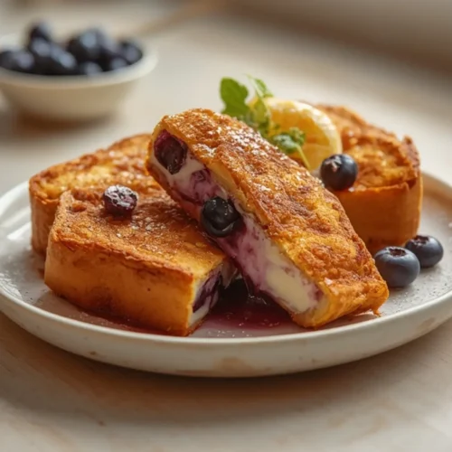 blueberry cheesecake stuffed french toast