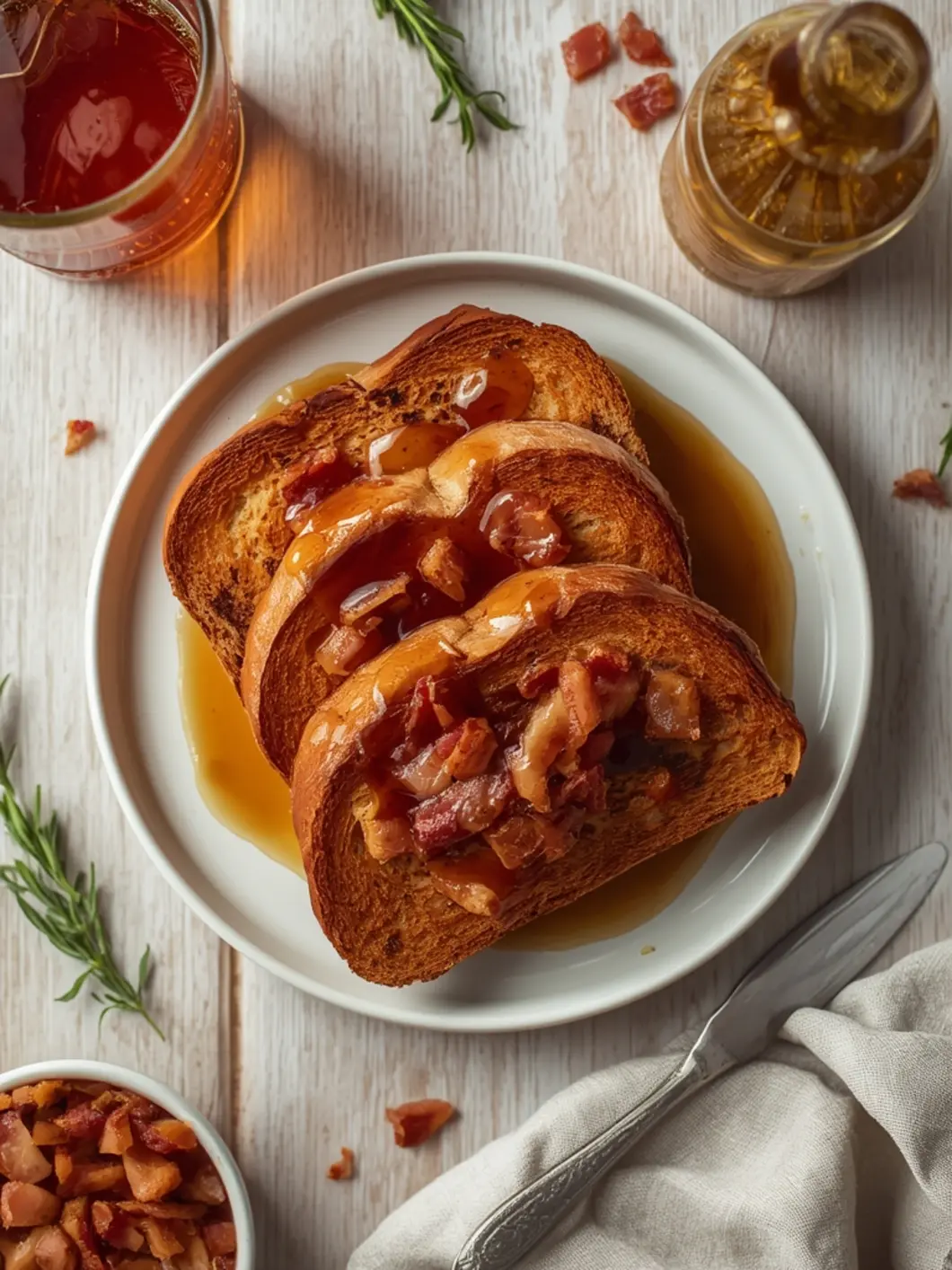 bourbon maple bacon toast 2