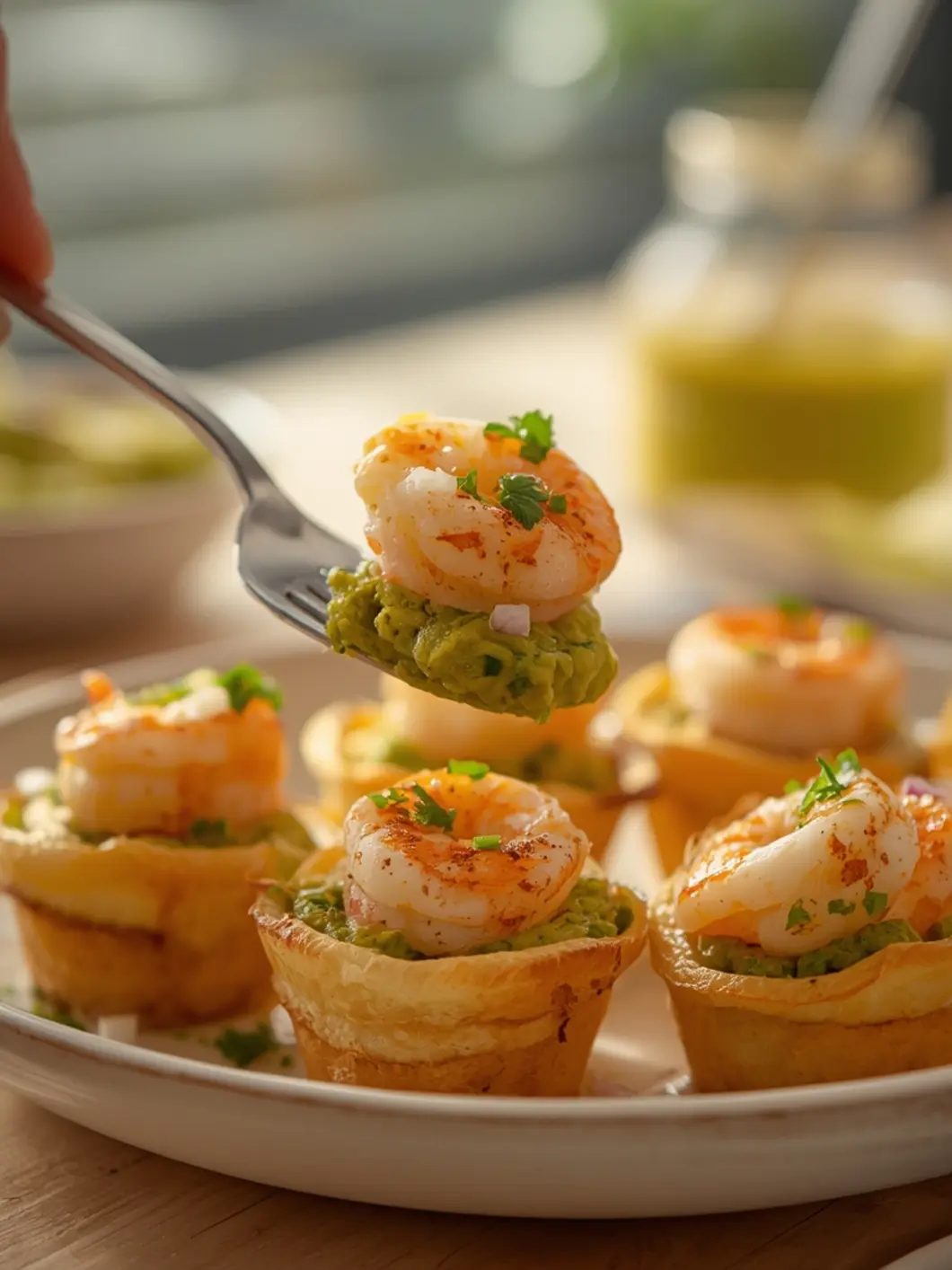 cajun guacamole shrimp cups 7