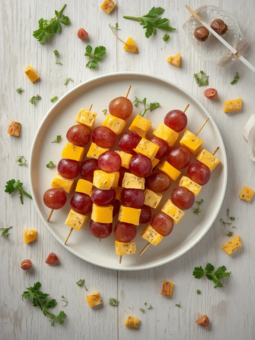 Cheese and Grape Skewers | Haute & Healthy Living 2 cheese grape skewers 2