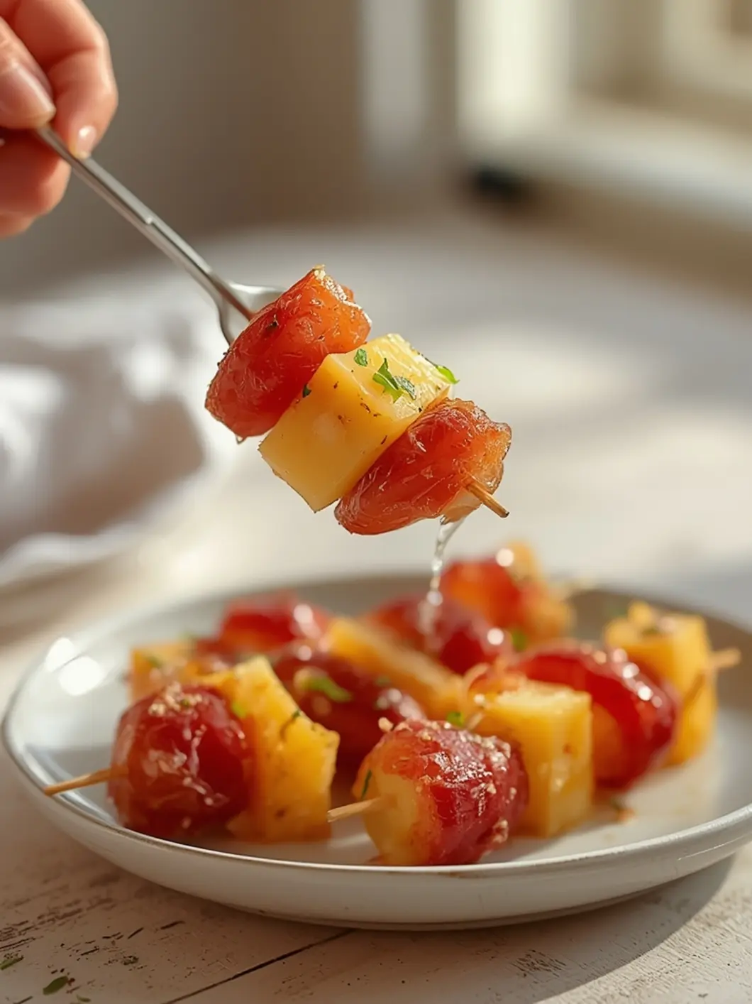 Cheese and Grape Skewers | Haute & Healthy Living 4 cheese grape skewers 3