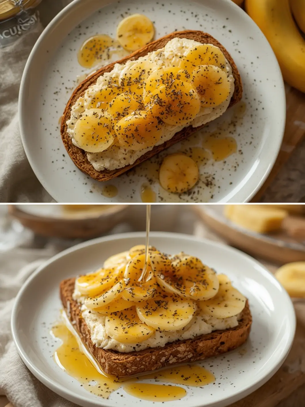cottage cheese banana toast 1