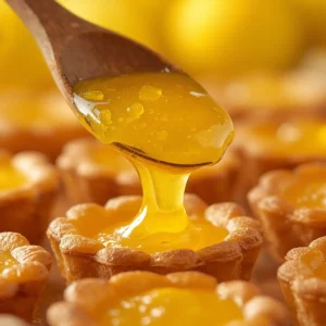 cute mini lemon curd tarts: Cute mini lemon curd tarts with golden flower-shaped crusts and zingy yellow filling.