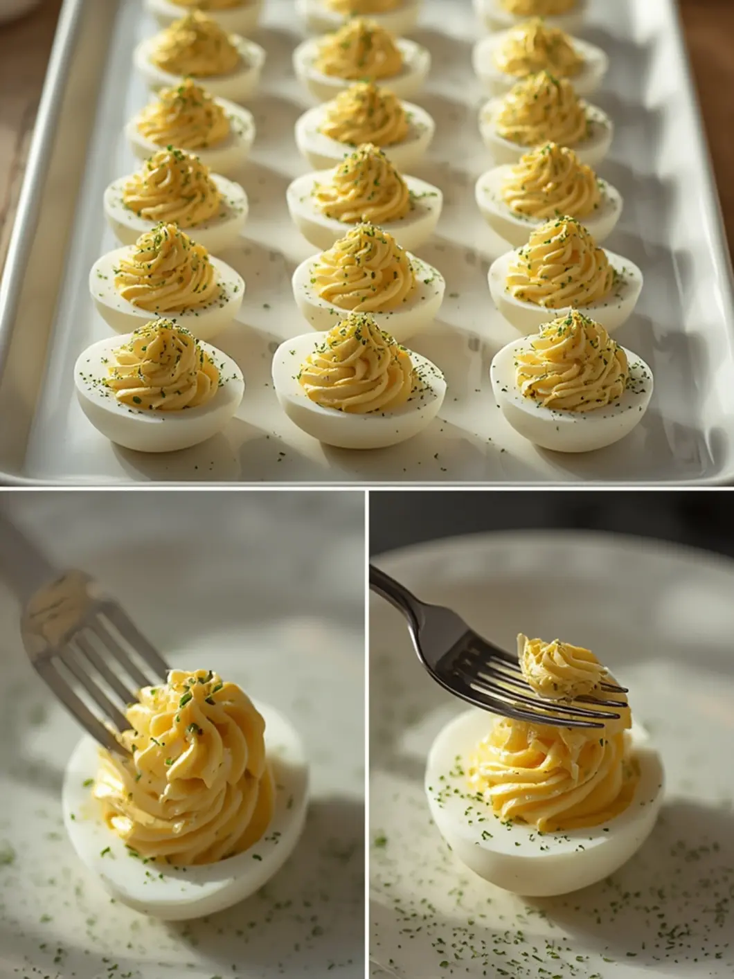 deviled eggs with chives 1