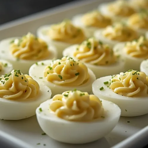 deviled eggs with chives