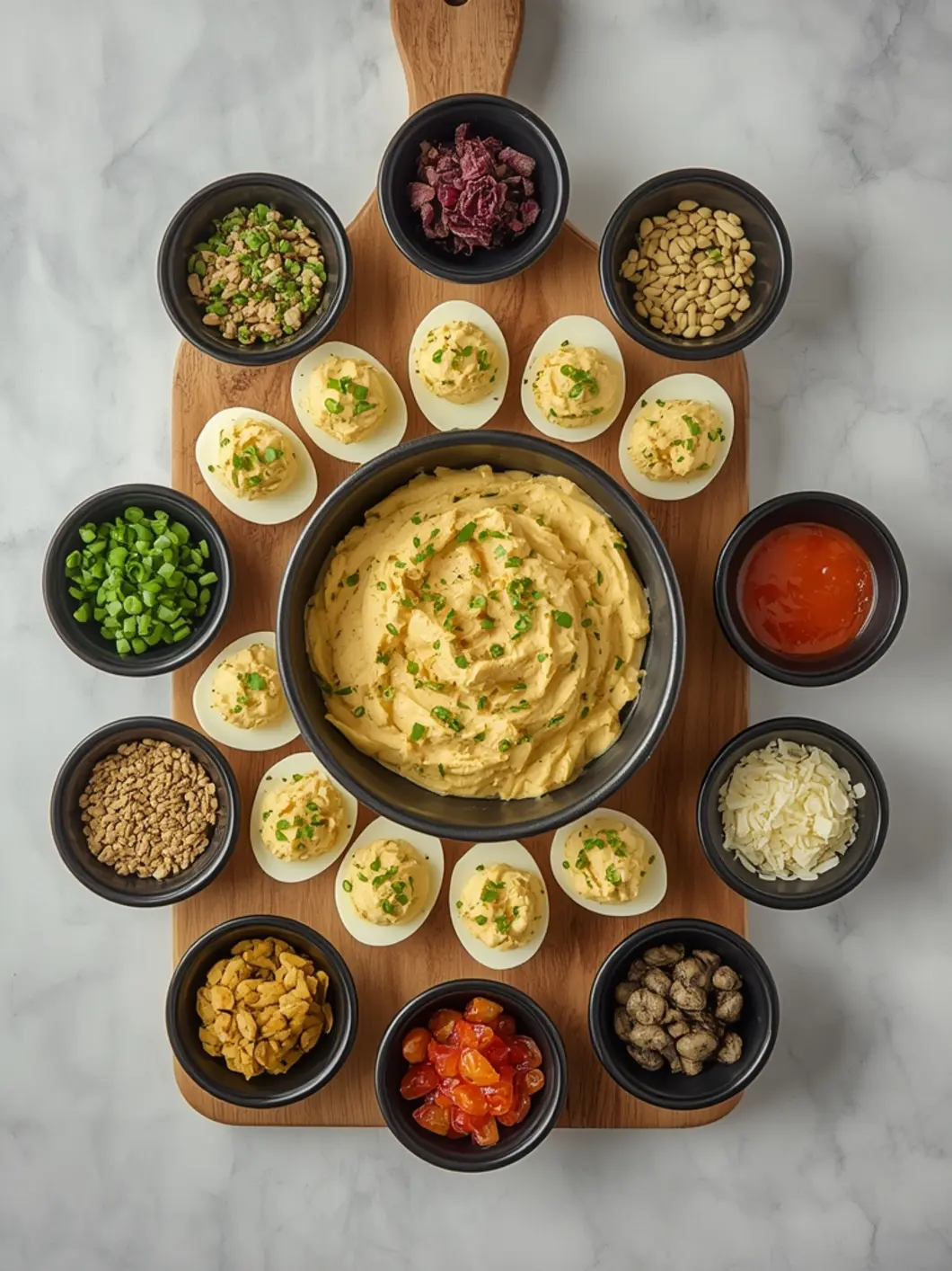 deviled eggs with chives variations