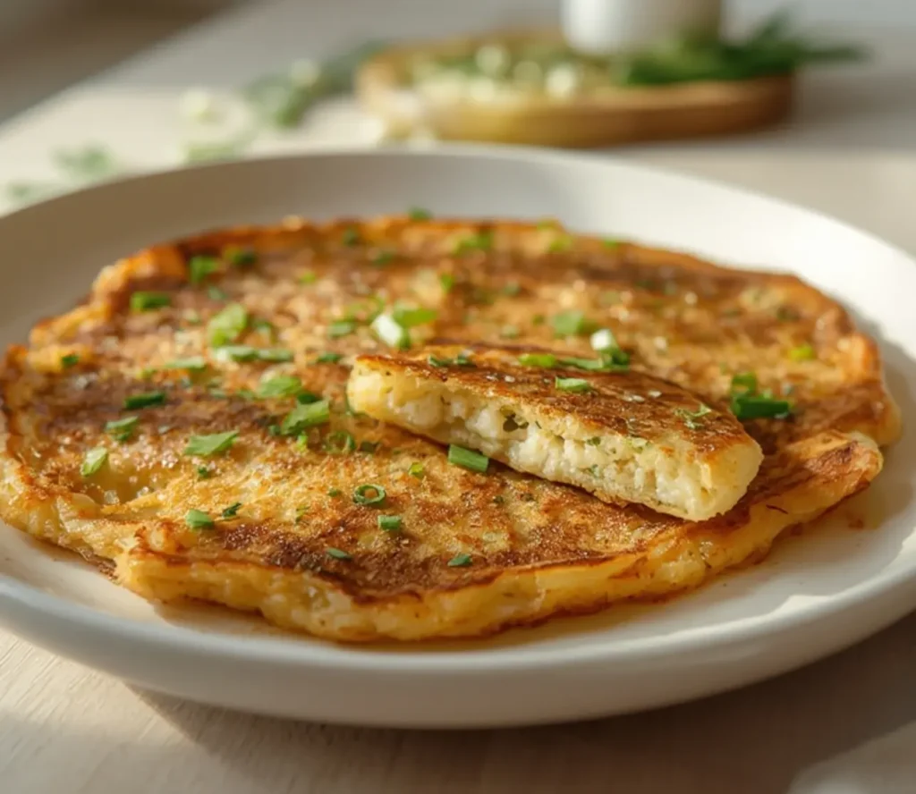 korean pancakes pajeon recipe: : Crispy Korean Pancakes (Pajeon) with scallions and soy dipping sauce