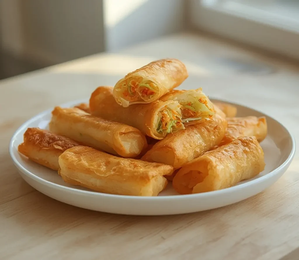 crispy chinese spring rolls: : Crispy Chinese Spring Rolls golden and crunchy with vegetable filling
