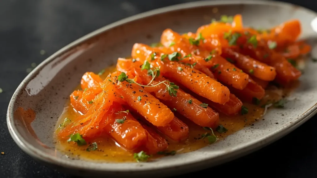 Glazed Carrots: Tender glazed carrots roasted to perfection with honey and thyme, a festive Holiday & Seasonal side dish.