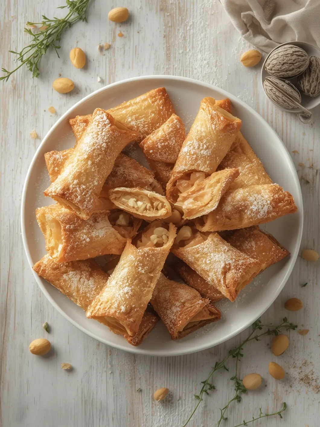 hazelnut custard fillo cigars 2